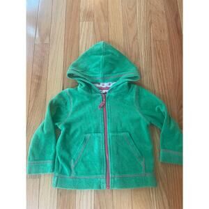 Mini Boden Terry Cloth Jacket/Hoodie with‎ pockets. Green Size 18-24 Months
